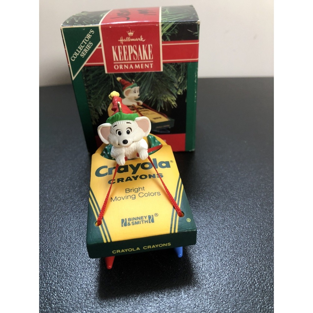 1990 Hallmark Crayola Bright Moving Colors Christmas Keepsake‎ Ornament W/Box - Picture 3 of 4